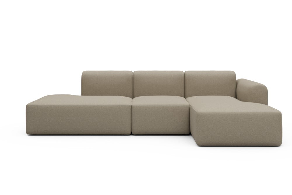 Rund Modular Sofa - Configurations 2 - K2L - 296 x 152 cm - Open-end + 1 Seater + Open-end - 445 Satya Natural Biege