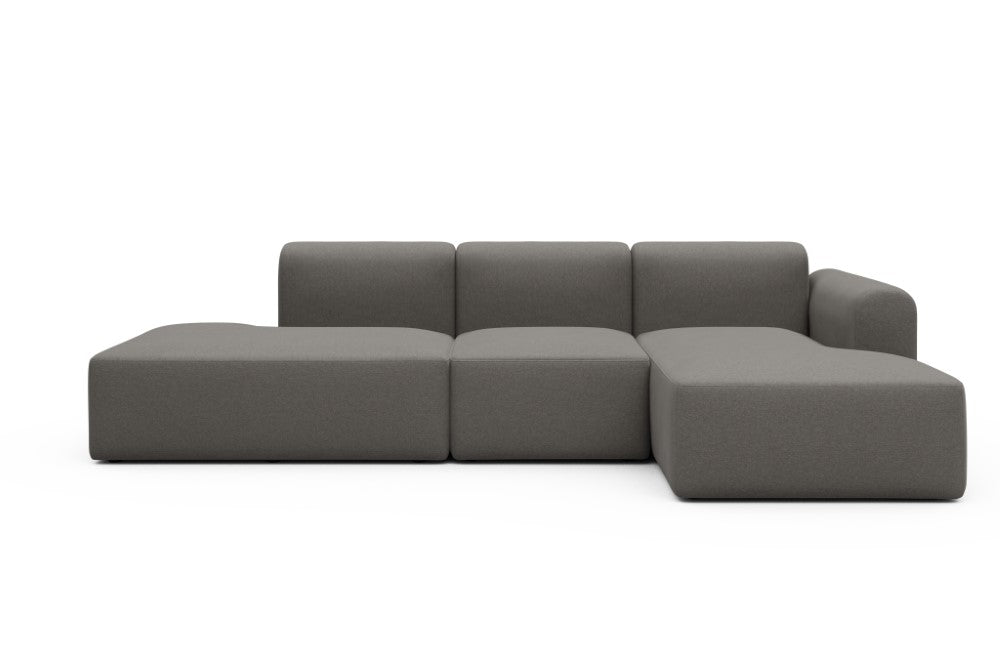 Rund Modular Sofa - Configurations 2 - K2L - 296 x 152 cm - Open-end + 1 Seater + Open-end - 446 Satya Taupe Brown