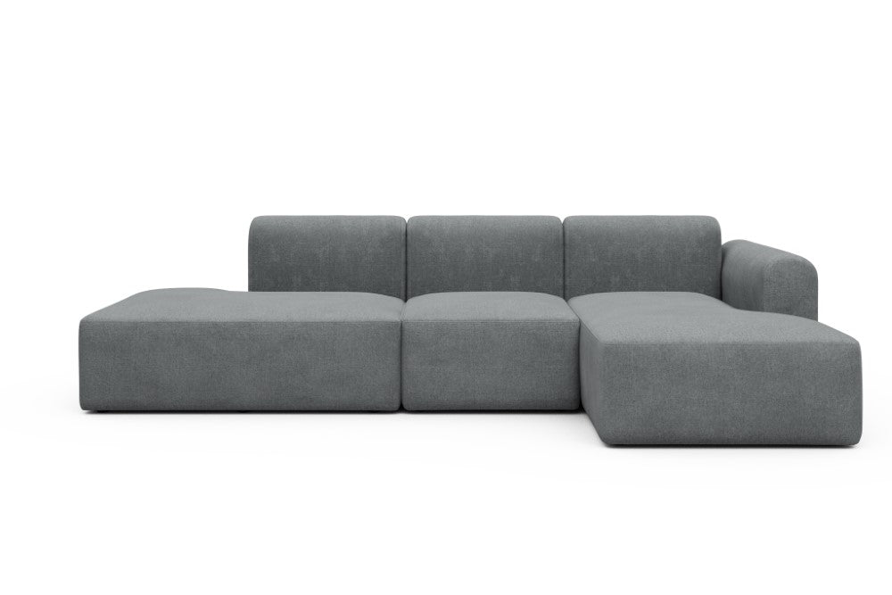 Rund Modular Sofa - Configurations 2 - K2L - 296 x 152 cm - Open-end + 1 Seater + Open-end - 495 Casone Gravel Grey