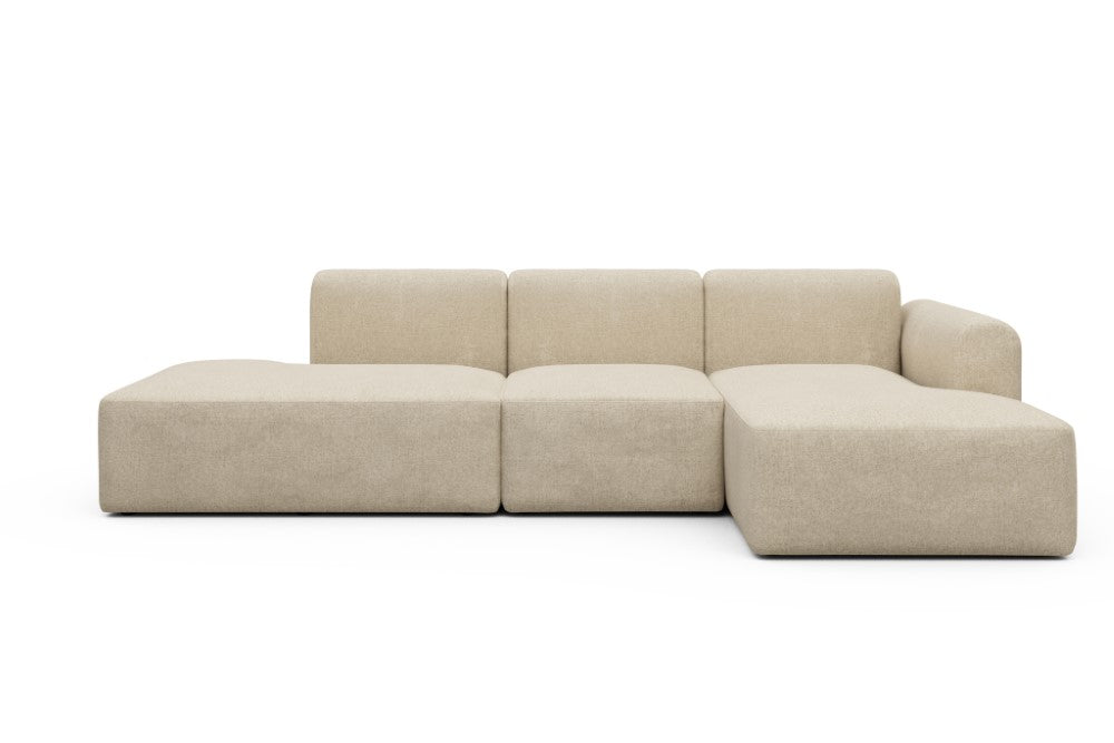 Rund Modular Sofa - Configurations 2 - K2L - 296 x 152 cm - Open-end + 1 Seater + Open-end - 496 Casone Natural Beigie