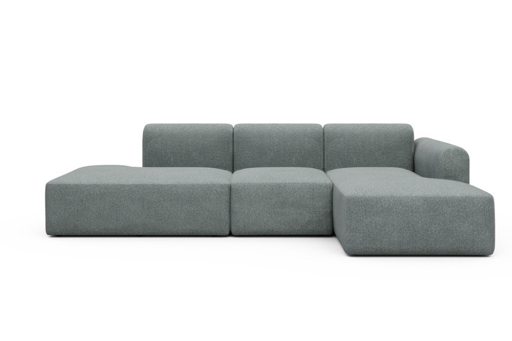 Rund Modular Sofa - Configurations 2 - K2L - 296 x 152 cm - Open-end + 1 Seater + Open-end - 499 Casone Light mixed Green