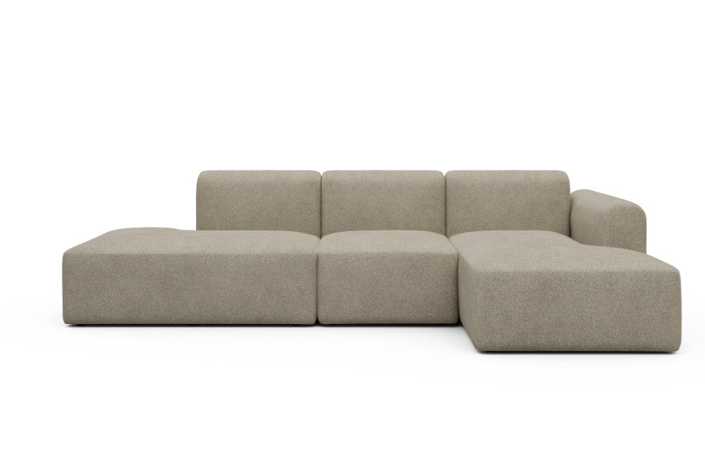 Rund Modular Sofa - Configurations 2 - K2L - 296 x 152 cm - Open-end + 1 Seater + Open-end - 539 Bouclé Beige
