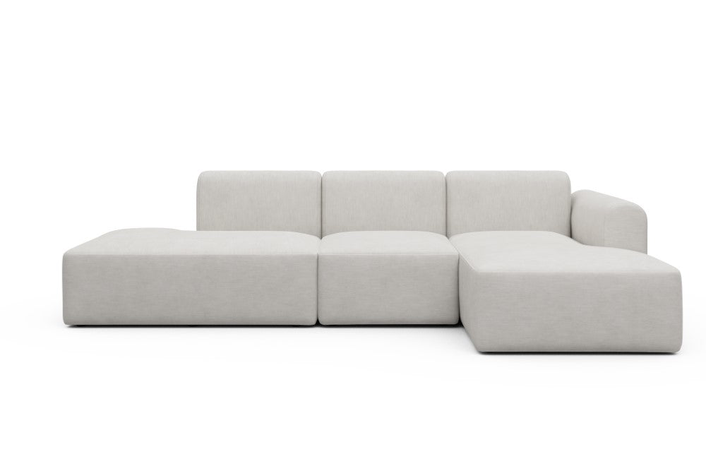 Rund Modular Sofa - Configurations 2 - K2L - 296 x 152 cm - Open-end + 1 Seater + Open-end - 574 Vivus Dusty Off White