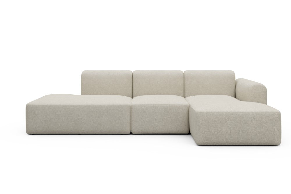Rund Modular Sofa - Configurations 2 - K2L - 296 x 152 cm - Open-end + 1 Seater + Open-end - 584 Argus Natural