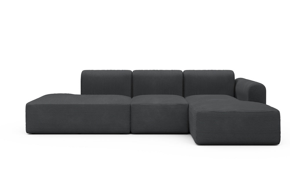 Rund Modular Sofa - Configurations 2 - K2L - 296 x 152 cm - Open-end + 1 Seater + Open-end - 593 Corduroy Graphite
