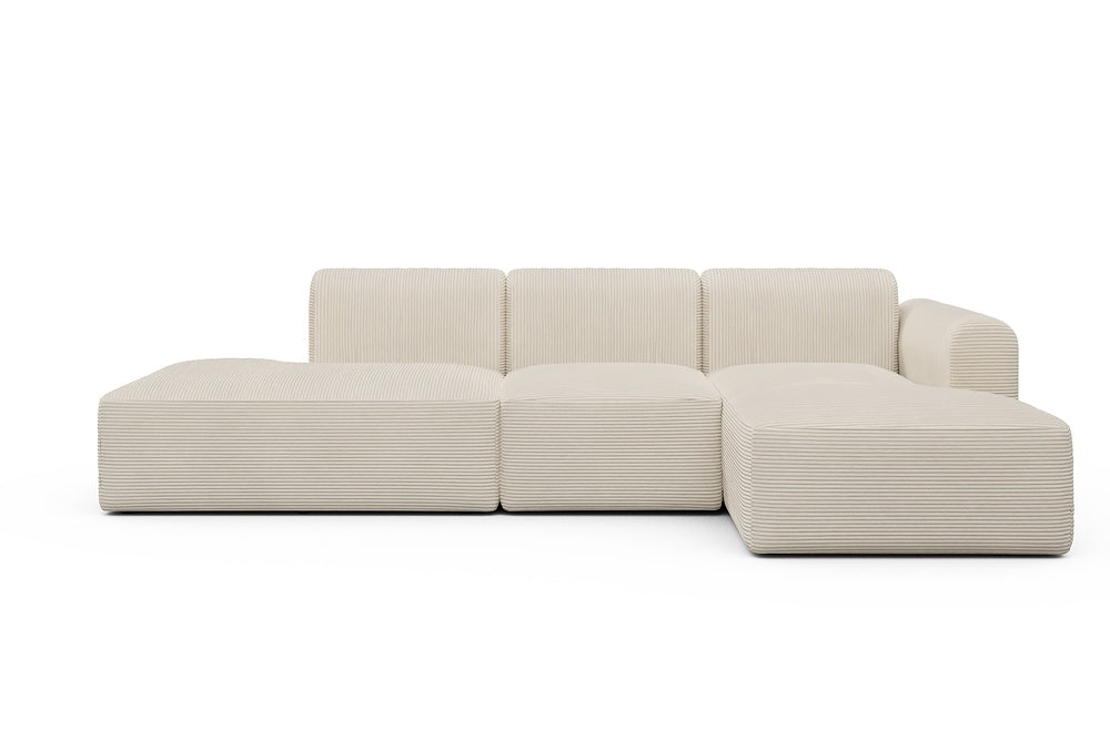 Rund Modular Sofa - Configurations 2 - K2L - 296 x 152 cm - Open-end + 1 Seater + Open-end - 594 Corduroy Ivory