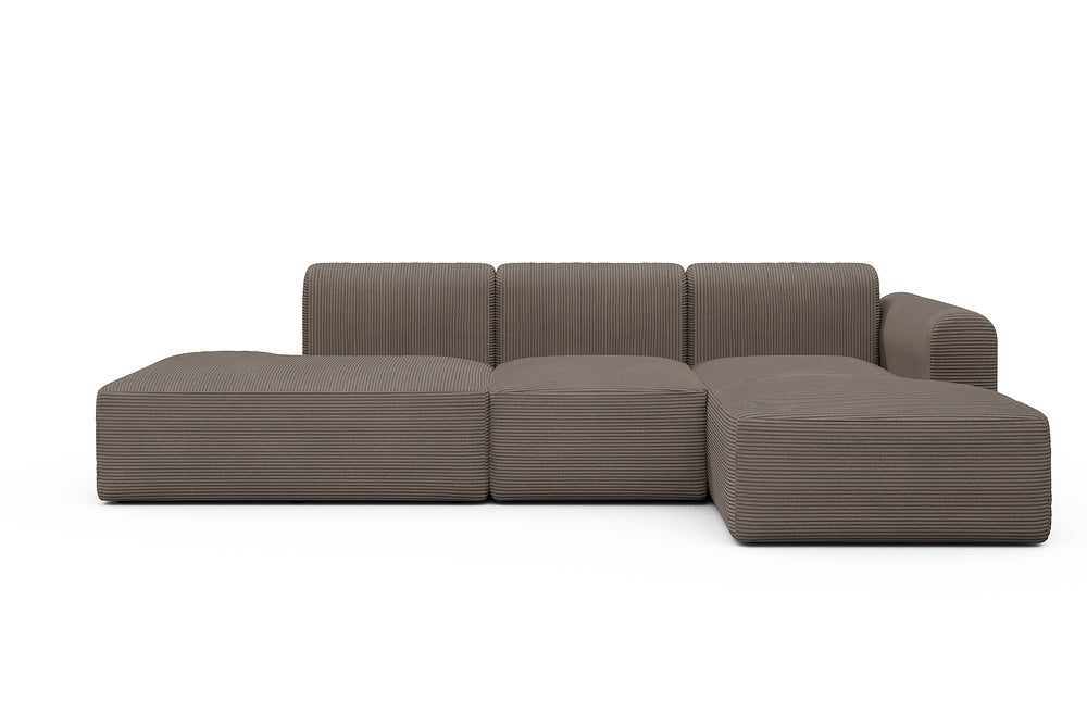 Rund Modular Sofa - Configurations 2 - K2L - 296 x 152 cm - Open-end + 1 Seater + Open-end - 596 Corduroy Mocha