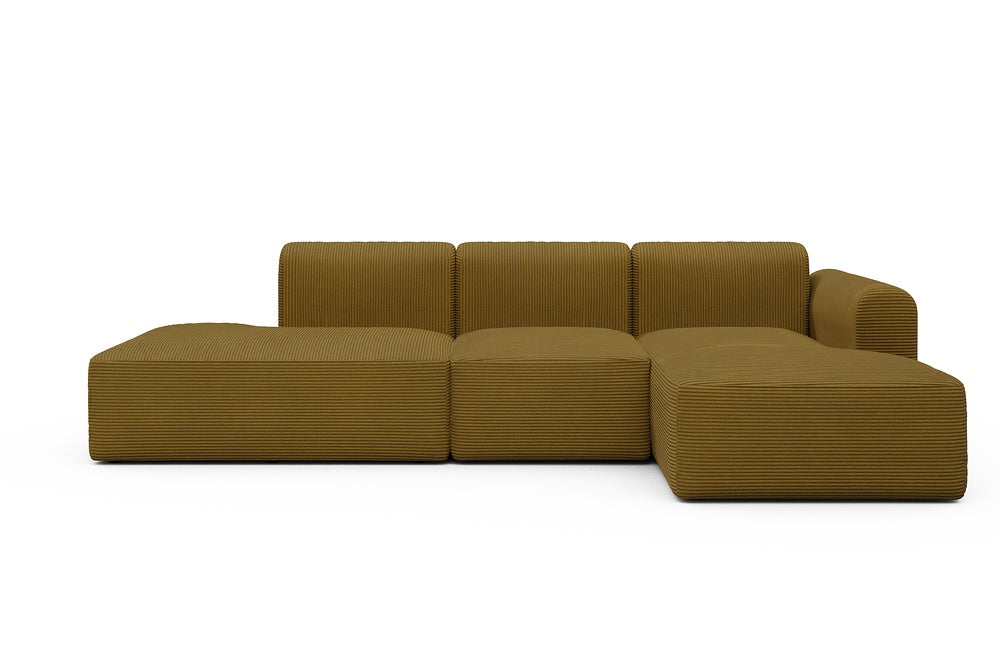 Rund Modular Sofa - Configurations 2 - K2L - 296 x 152 cm - Open-end + 1 Seater + Open-end - 601 Corduroy Ochre