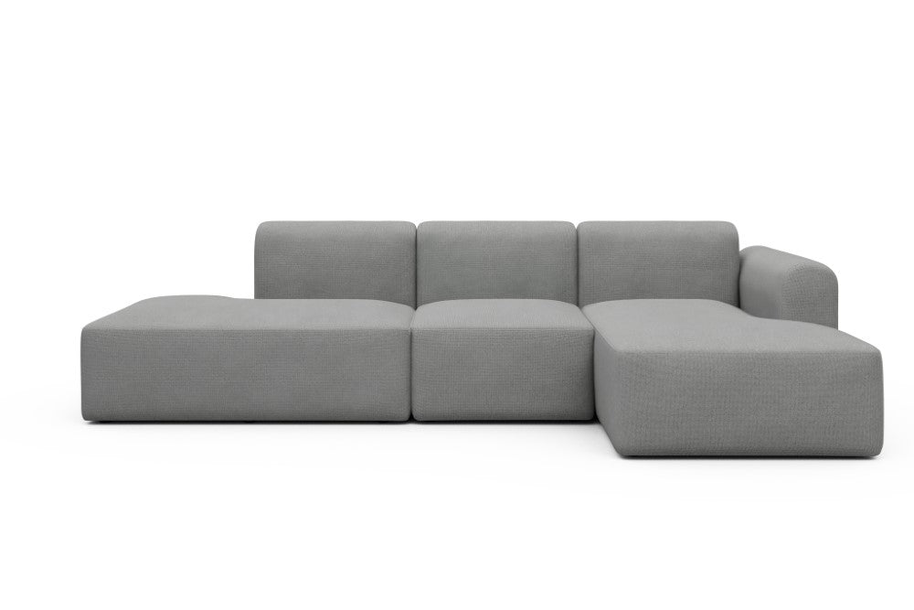 Rund Modular Sofa - Configurations 2 - K2L - 296 x 152 cm - Open-end + 1 Seater + Open-end - 764 Cura Sand Grey