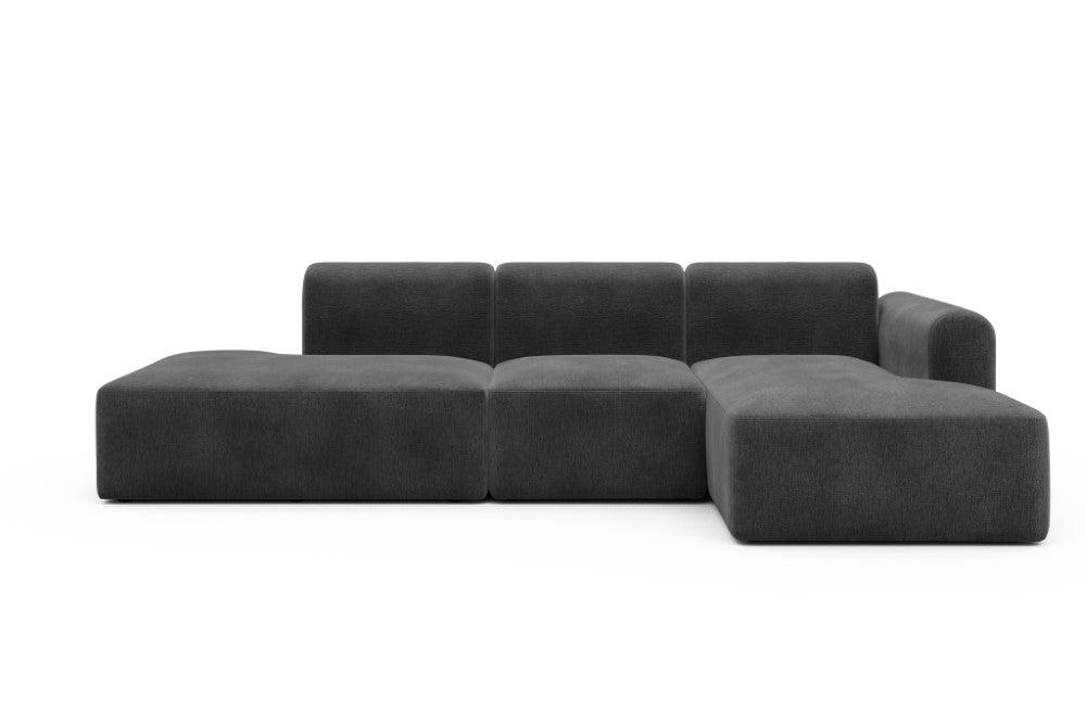 Rund Modular Sofa - Configurations 2 - K2L - 296 x 152 cm - Open-end + 1 Seater + Open-end - 811 Smooth Deep Warm Grey