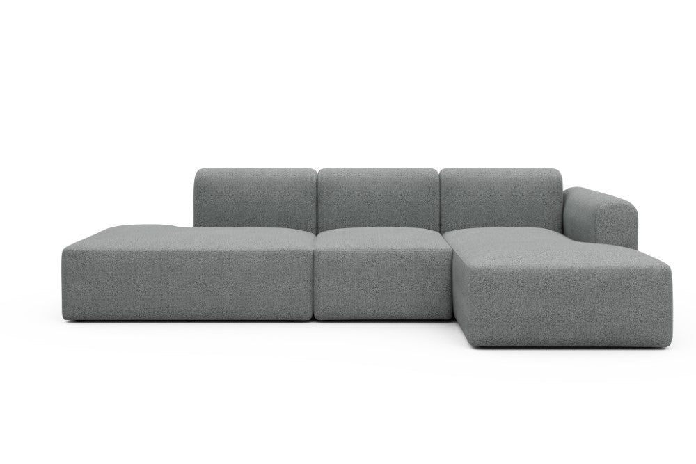 Rund Modular Sofa - Configurations 2 - K2L - 296 x 152 cm - Open-end + 1 Seater + Open-end - 819 Aivi Gravel Grey