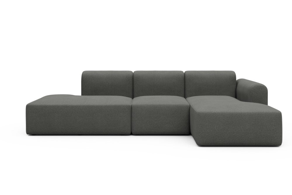 Rund Modular Sofa - Configurations 2 - K2L - 296 x 152 cm - Open-end + 1 Seater + Open-end - 852 Mahoga Seal Grey
