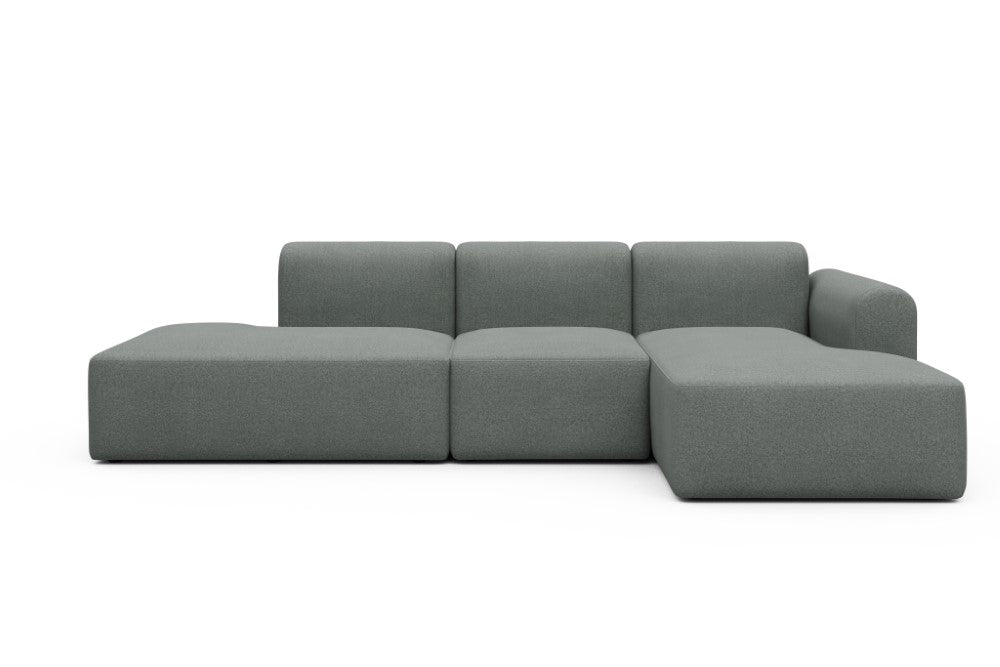 Rund Modular Sofa - Configurations 2 - K2L - 296 x 152 cm - Open-end + 1 Seater + Open-end - 853 Mahoga Dove Grey