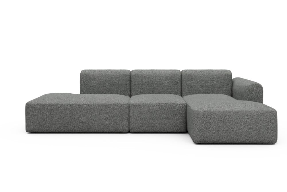 Rund Modular Sofa - Configurations 2 - K2L - 296 x 152 cm - Open-end + 1 Seater + Open-end - 868 Vanora Warm Grey