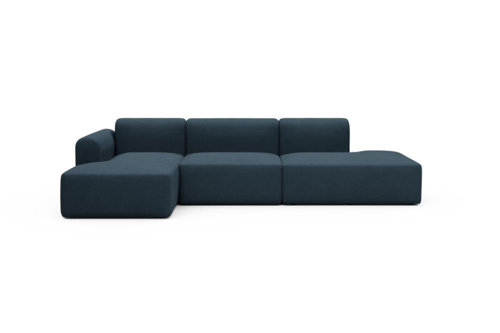 Rund Modular Sofa - Configurations 2 - K3L - 319 x 152 cm - Chaise + 1,5 Seater + Open-end - 580 Argus Navy Blue