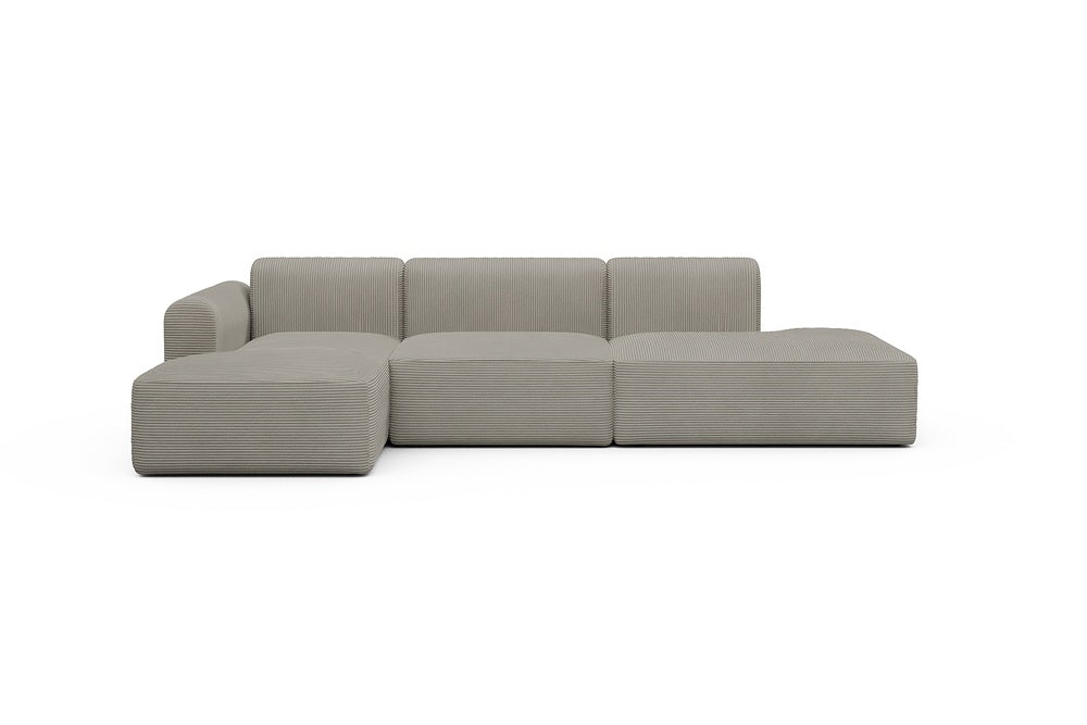 Rund Modular Sofa - Configurations 2 - K3L - 319 x 152 cm - Chaise + 1,5 Seater + Open-end - 603 Corduroy Beige