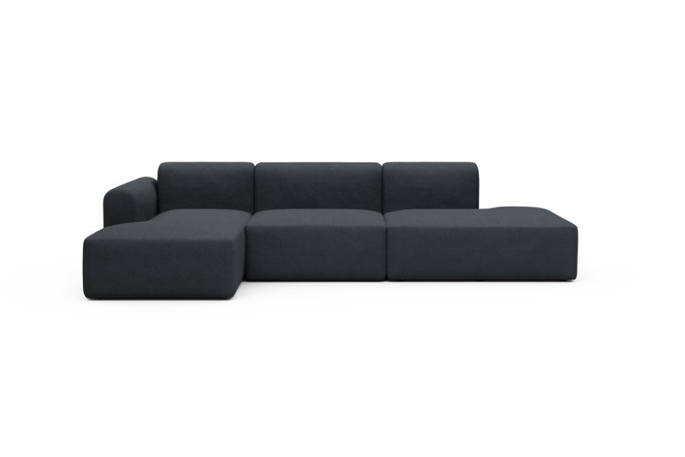 Rund Modular Sofa - Configurations 2 - K3L - 319 x 152 cm - Chaise + 1,5 Seater + Open-end - 766 Cura Anthracite