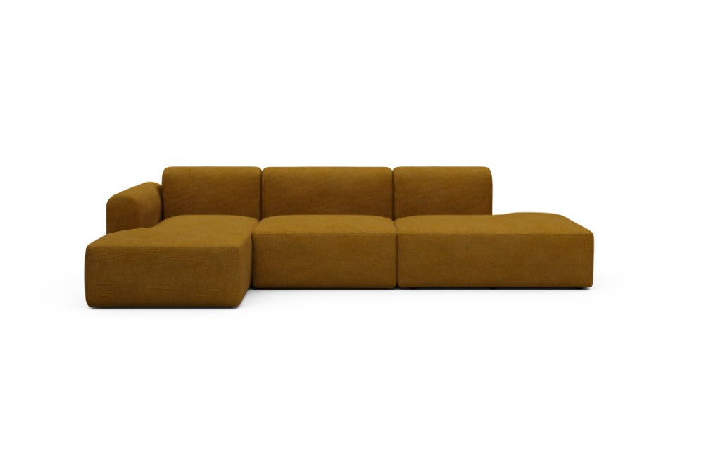Rund Modular Sofa - Configurations 2 - K3L - 319 x 152 cm - Chaise + 1,5 Seater + Open-end - 767 Cura Apricot