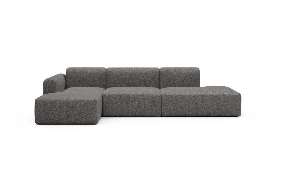 Rund Modular Sofa - Configurations 2 - K3L - 319 x 152 cm - Chaise + 1,5 Seater + Open-end - 772 Carreno Salt & Pepper