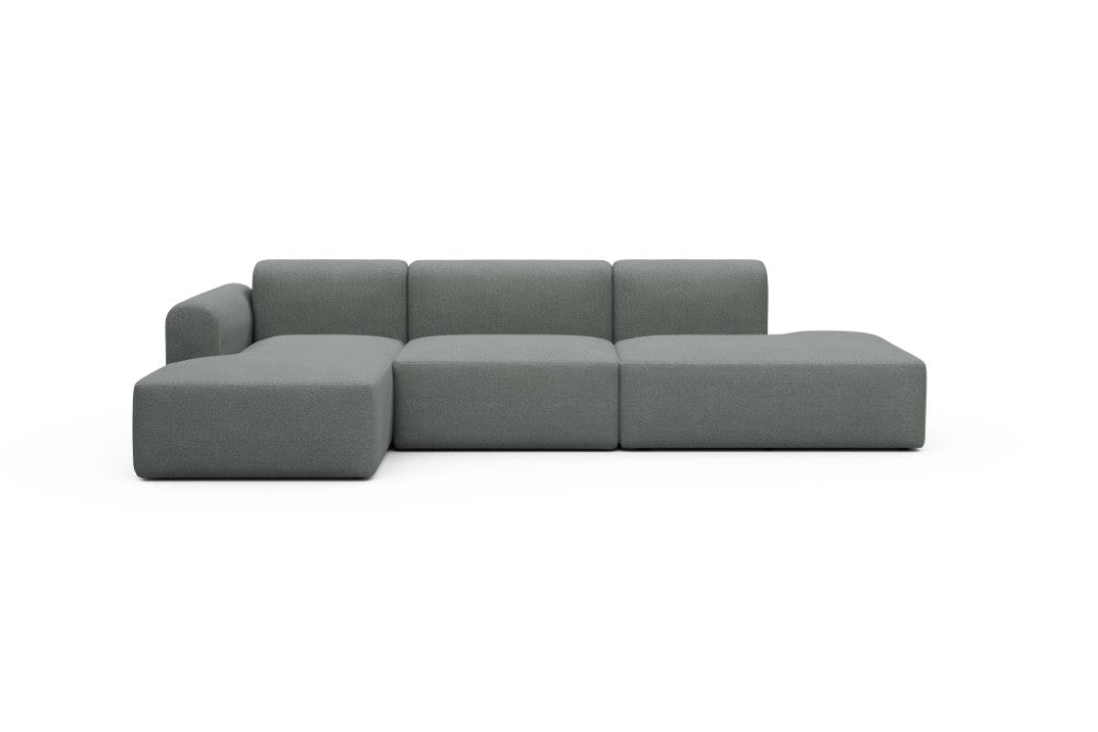Rund Modular Sofa - Configurations 2 - K3L - 319 x 152 cm - Chaise + 1,5 Seater + Open-end - 853 Mahoga Dove Grey