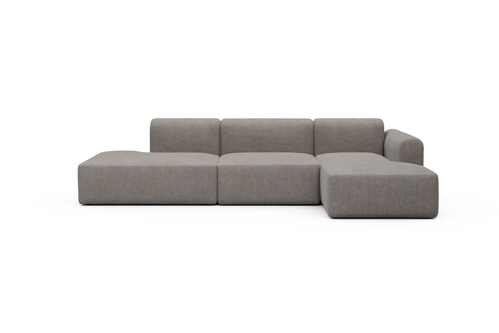 Rund Modular Sofa - Configurations 2 - K4L - 319 x 152 cm - Open-end + 1,5 Seater + Chaise - 418 Esina Truffle