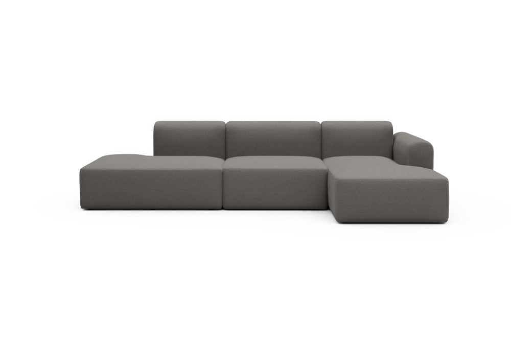 Rund Modular Sofa - Configurations 2 - K4L - 319 x 152 cm - Open-end + 1,5 Seater + Chaise - 446 Satya Taupe Brown