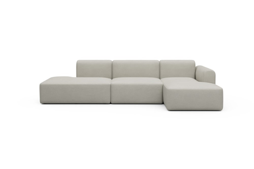 Rund Modular Sofa - Configurations 2 - K4L - 319 x 152 cm - Open-end + 1,5 Seater + Chaise - 487 Denari Clean Beige