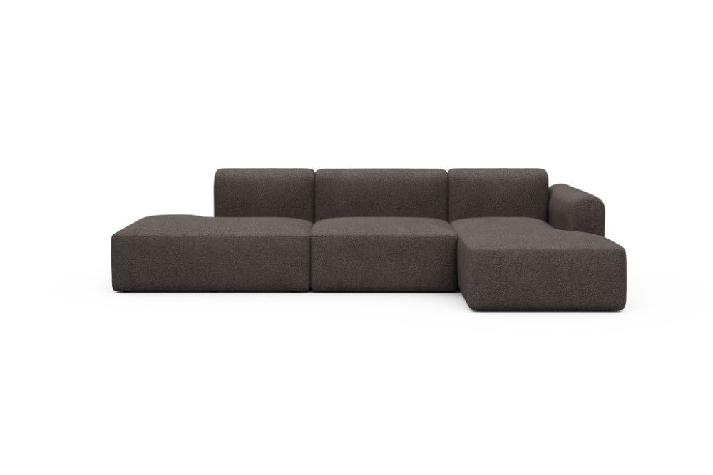 Rund Modular Sofa - Configurations 2 - K4L - 319 x 152 cm - Open-end + 1,5 Seater + Chaise - 530 Bouclé Taupe