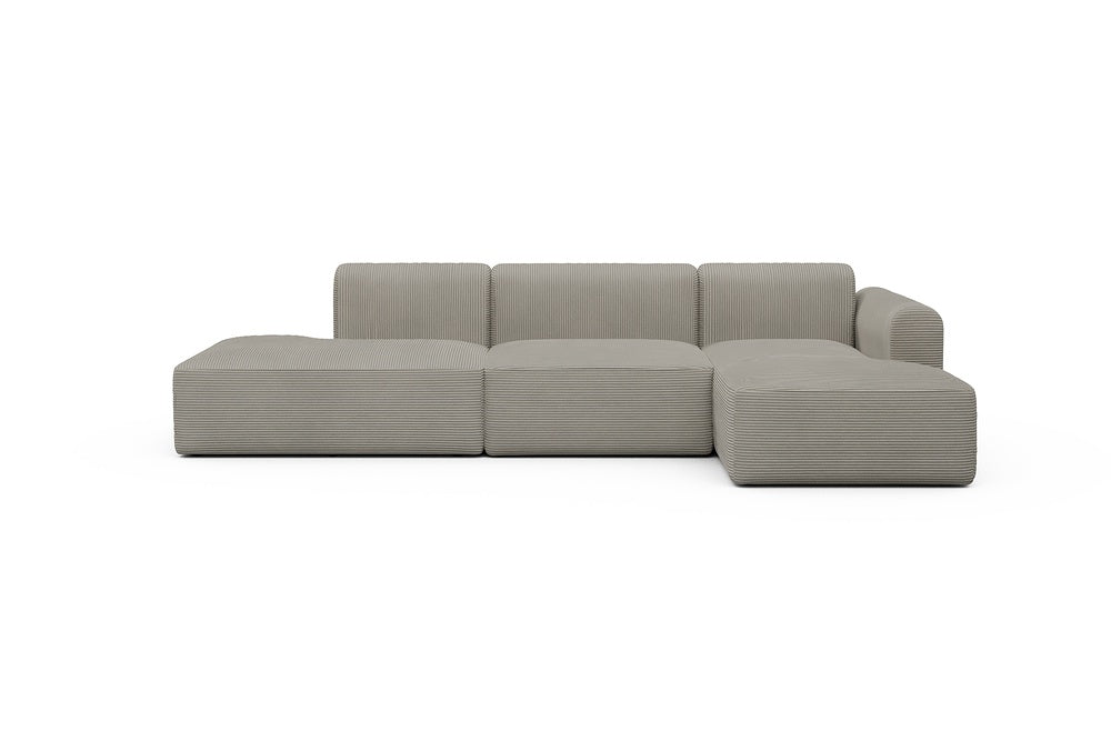 Rund Modular Sofa - Configurations 2 - K4L - 319 x 152 cm - Open-end + 1,5 Seater + Chaise - 603 Corduroy Beige