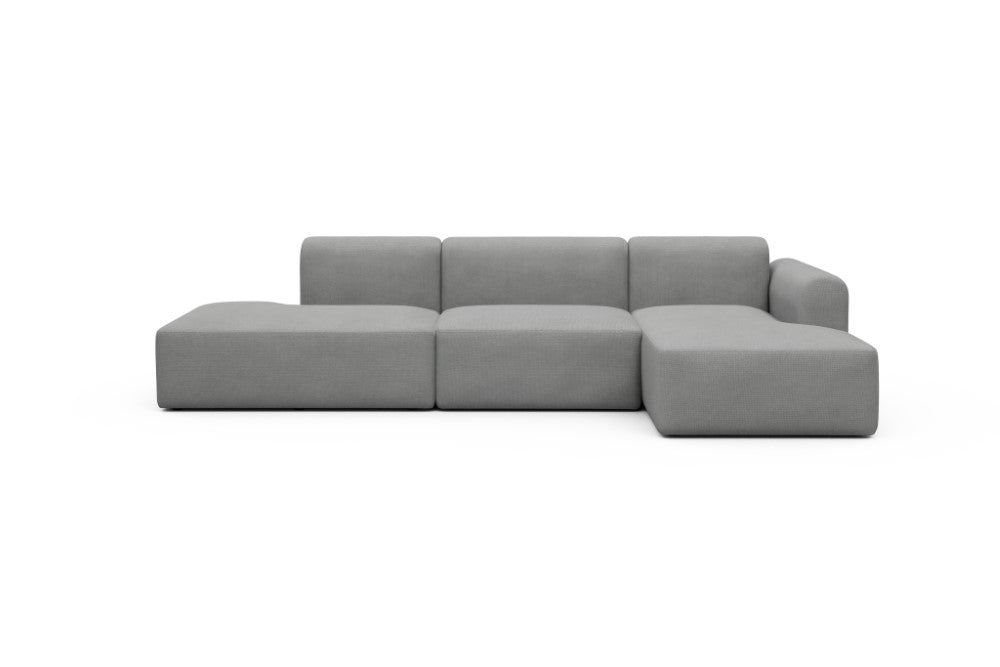 Rund Modular Sofa - Configurations 2 - K4L - 319 x 152 cm - Open-end + 1,5 Seater + Chaise - 764 Cura Sand Grey