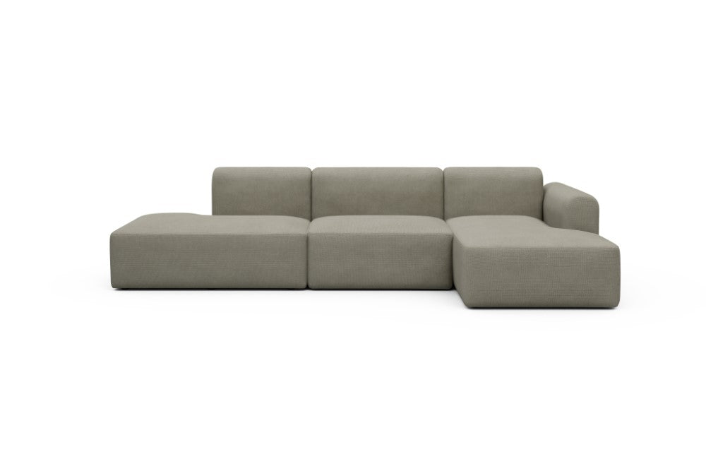 Rund Modular Sofa - Configurations 2 - K4L - 319 x 152 cm - Open-end + 1,5 Seater + Chaise - 765 Cura Oat