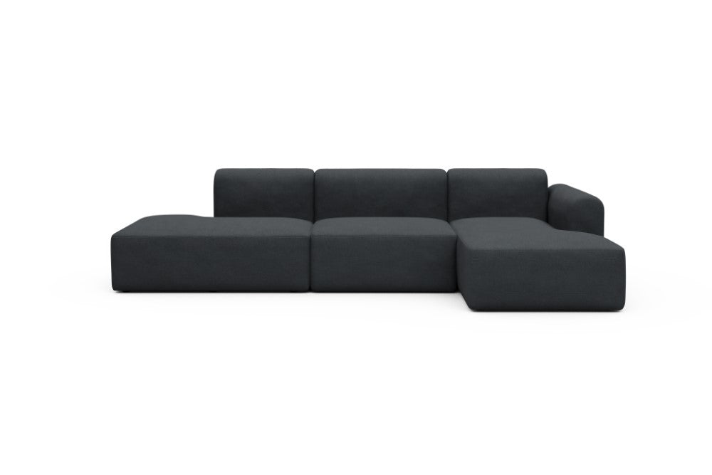 Rund Modular Sofa - Configurations 2 - K4L - 319 x 152 cm - Open-end + 1,5 Seater + Chaise - 766 Cura Anthracite