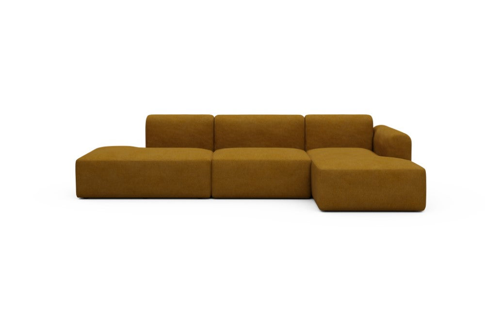 Rund Modular Sofa - Configurations 2 - K4L - 319 x 152 cm - Open-end + 1,5 Seater + Chaise - 767 Cura Apricot