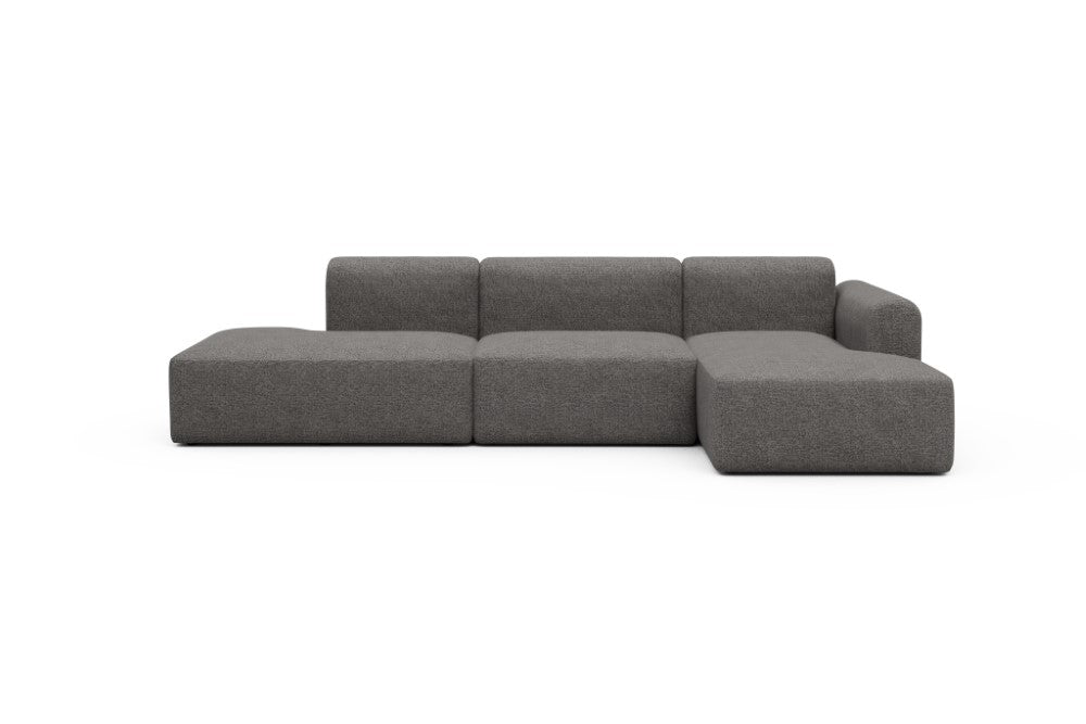 Rund Modular Sofa - Configurations 2 - K4L - 319 x 152 cm - Open-end + 1,5 Seater + Chaise - 772 Carreno Salt & Pepper