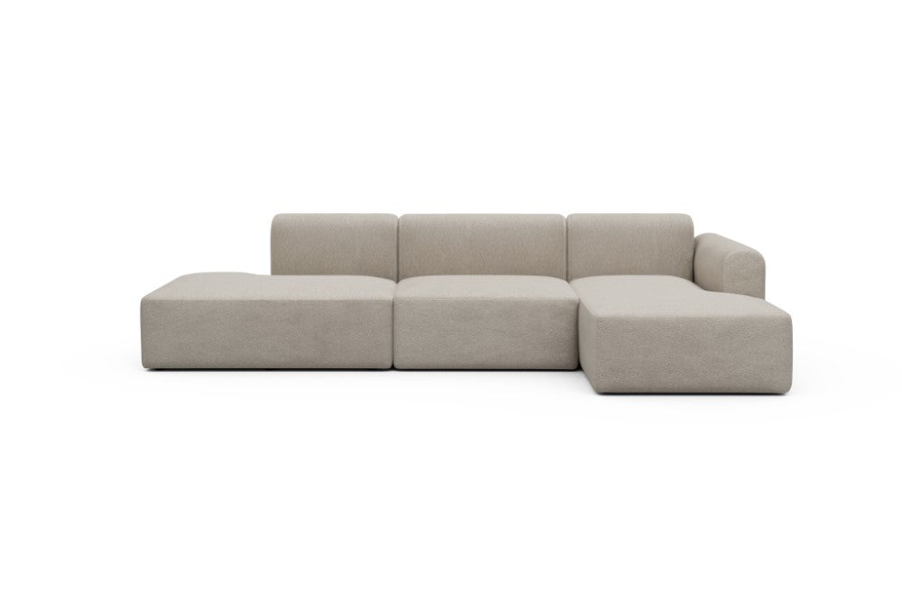 Rund Modular Sofa - Configurations 2 - K4L - 319 x 152 cm - Open-end + 1,5 Seater + Chaise - 816 Aivi Lace Beige