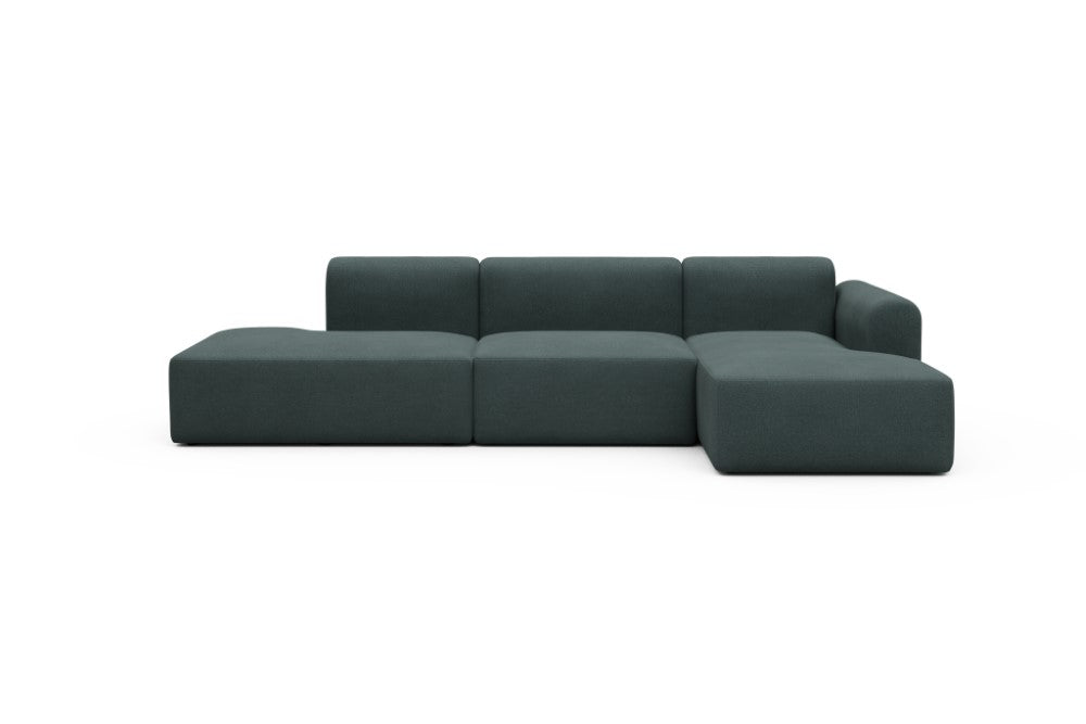 Rund Modular Sofa - Configurations 2 - K4L - 319 x 152 cm - Open-end + 1,5 Seater + Chaise - 851 Mahoga Dark Blue