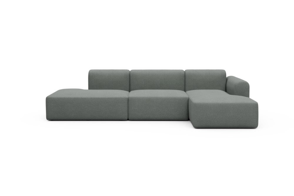 Rund Modular Sofa - Configurations 2 - K4L - 319 x 152 cm - Open-end + 1,5 Seater + Chaise - 853 Mahoga Dove Grey
