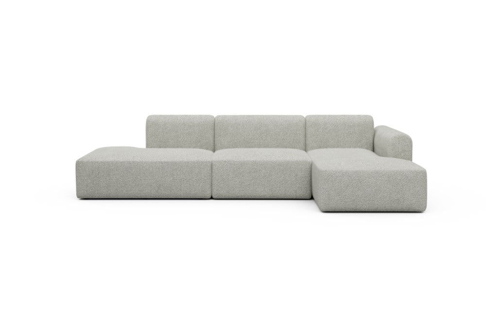 Rund Modular Sofa - Configurations 2 - K4L - 319 x 152 cm - Open-end + 1,5 Seater + Chaise - 867 Vanora Warm Sand