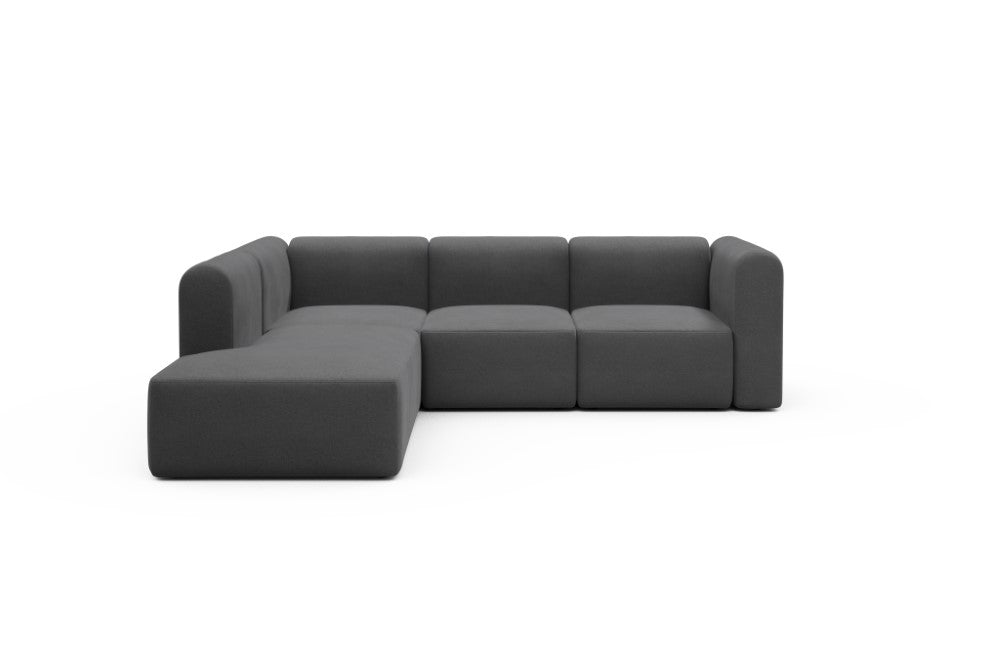 Rund Modular Sofa - Configurations 2 - M1H - 266 x 224 cm - Open-end + 2,5 Seater - 441 Satya Warm Zinc