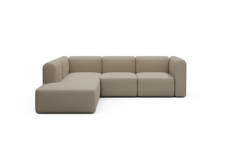 Rund Modular Sofa - Configurations 2 - M1H - 266 x 224 cm - Open-end + 2,5 Seater - 445 Satya Natural Biege