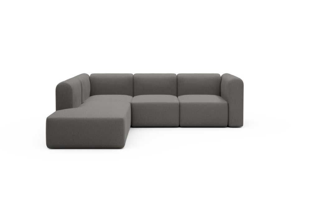 Rund Modular Sofa - Configurations 2 - M1H - 266 x 224 cm - Open-end + 2,5 Seater - 446 Satya Taupe Brown