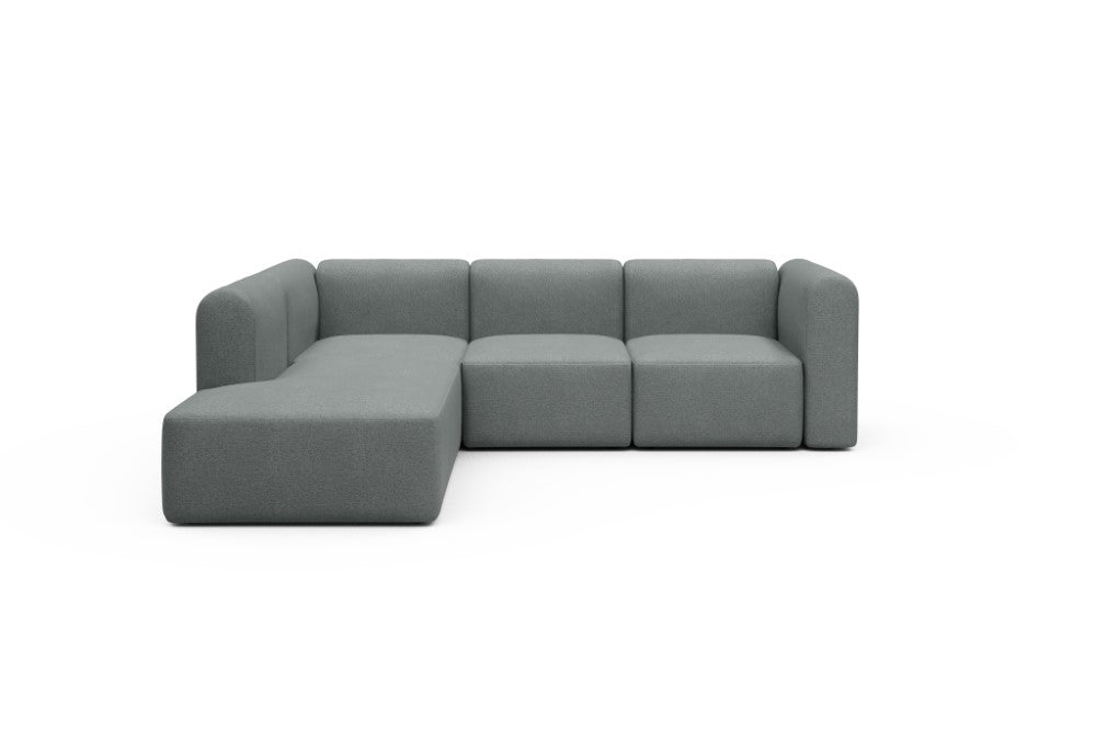 Rund Modular Sofa - Configurations 2 - M1H - 266 x 224 cm - Open-end + 2,5 Seater - 485 Denari Soft Grey