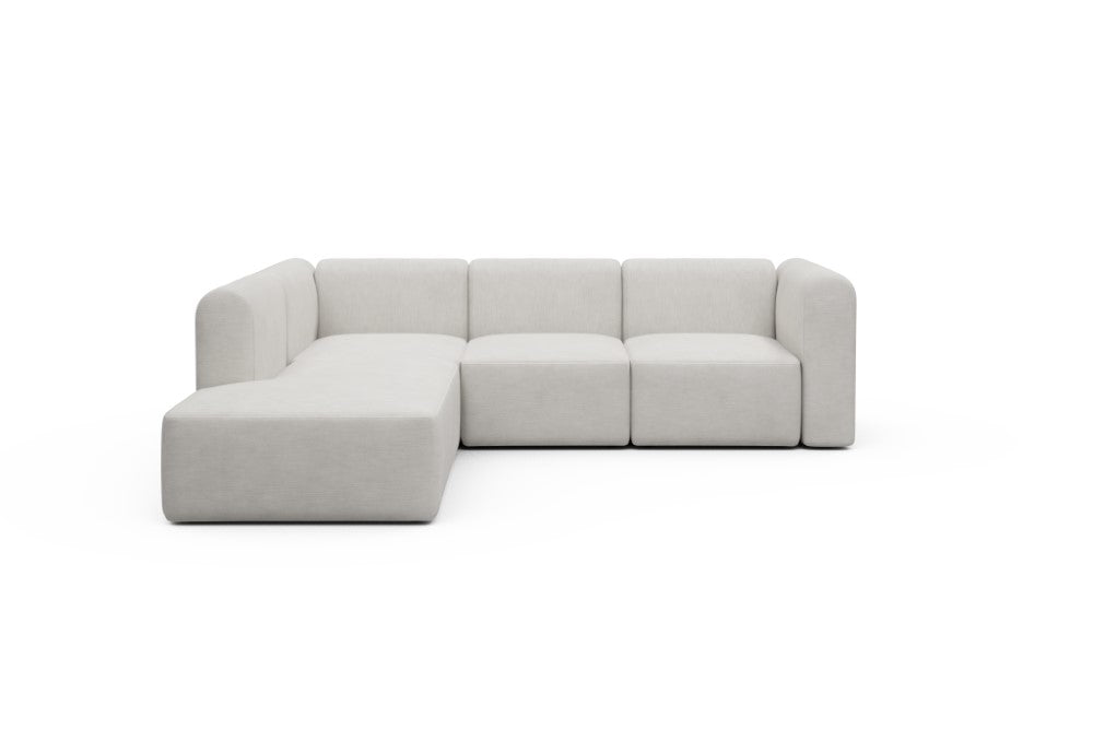 Rund Modular Sofa - Configurations 2 - M1H - 266 x 224 cm - Open-end + 2,5 Seater - 574 Vivus Dusty Off White