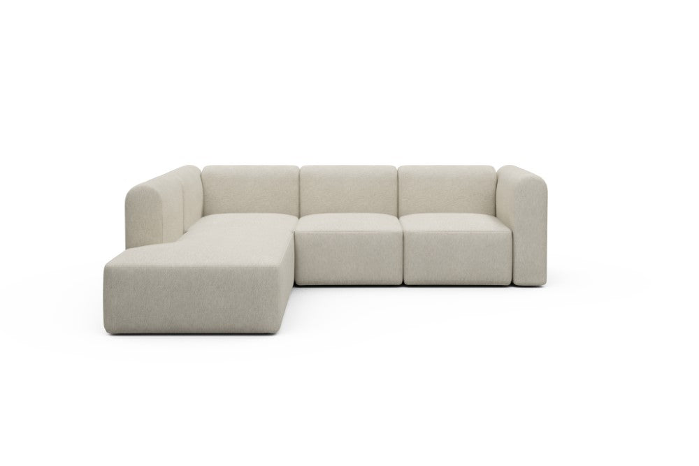 Rund Modular Sofa - Configurations 2 - M1H - 266 x 224 cm - Open-end + 2,5 Seater - 584 Argus Natural