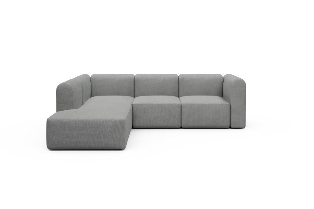 Rund Modular Sofa - Configurations 2 - M1H - 266 x 224 cm - Open-end + 2,5 Seater - 764 Cura Sand Grey