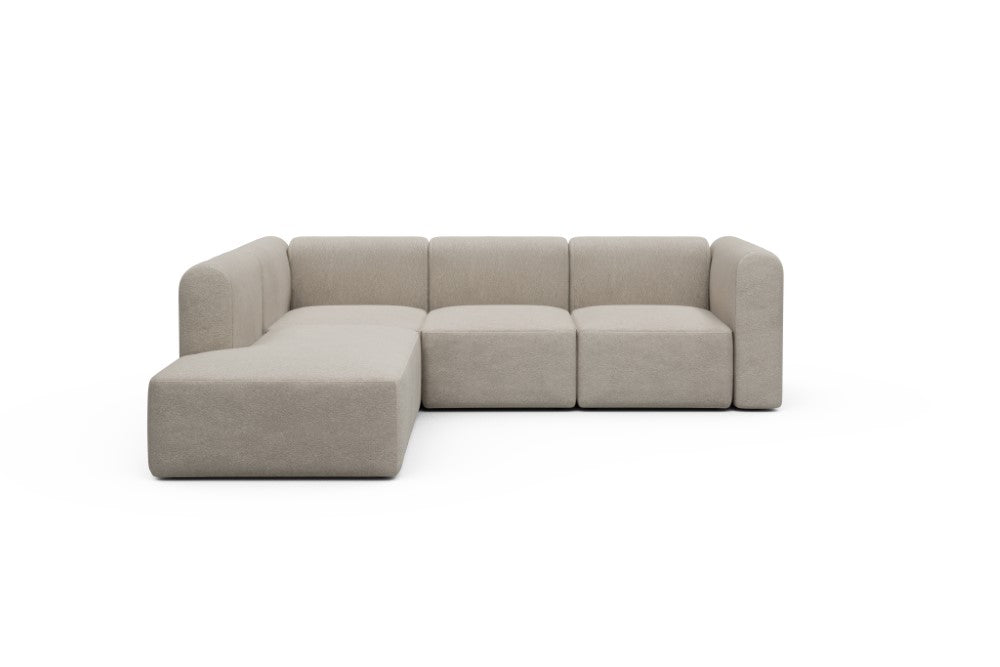 Rund Modular Sofa - Configurations 2 - M1H - 266 x 224 cm - Open-end + 2,5 Seater - 816 Aivi Lace Beige