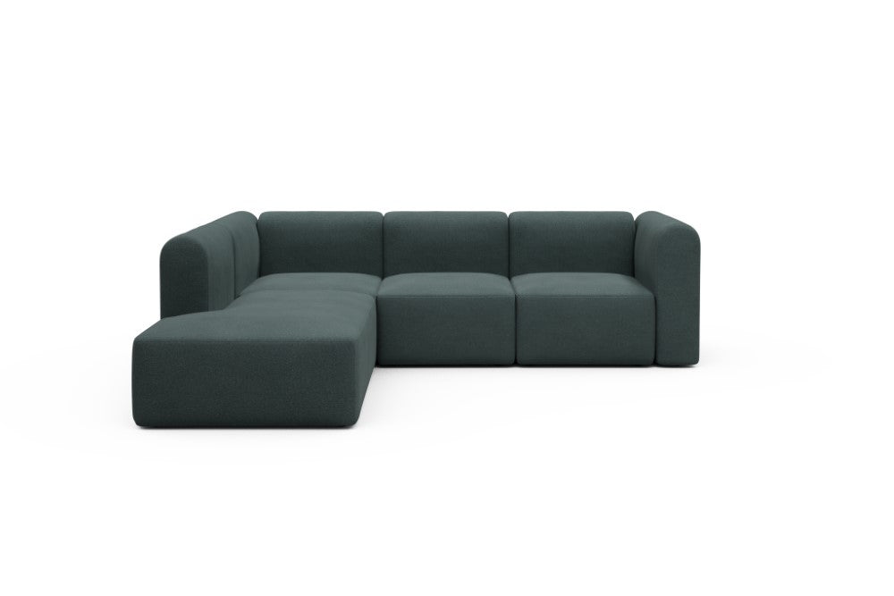 Rund Modular Sofa - Configurations 2 - M1H - 266 x 224 cm - Open-end + 2,5 Seater - 851 Mahoga Dark Blue
