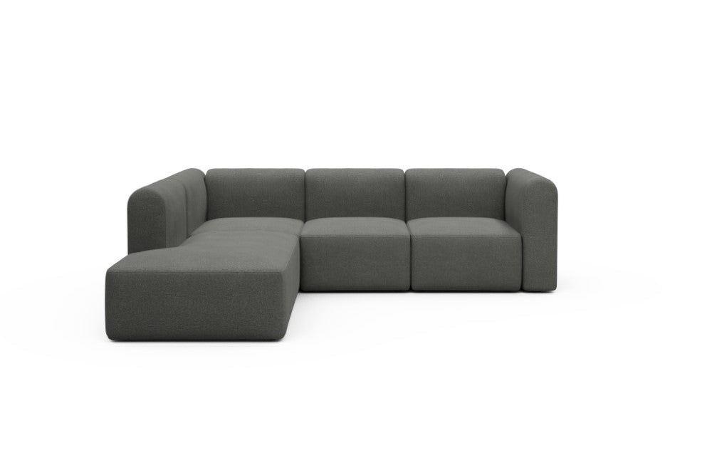Rund Modular Sofa - Configurations 2 - M1H - 266 x 224 cm - Open-end + 2,5 Seater - 852 Mahoga Seal Grey