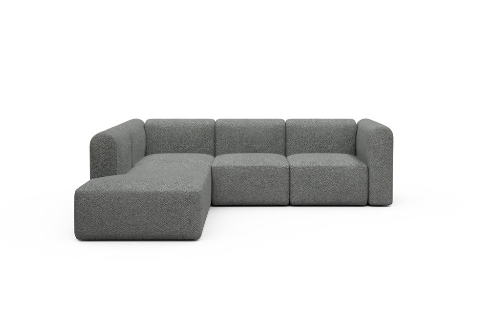 Rund Modular Sofa - Configurations 2 - M1H - 266 x 224 cm - Open-end + 2,5 Seater - 868 Vanora Warm Grey