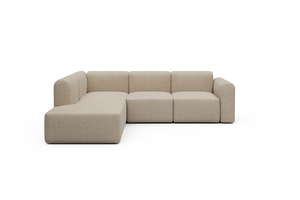 Rund Modular Sofa - Configurations 2 - M1L - 266 x 224 cm - Open-end + 2,5 Seater - 410 Esina Almond Beige